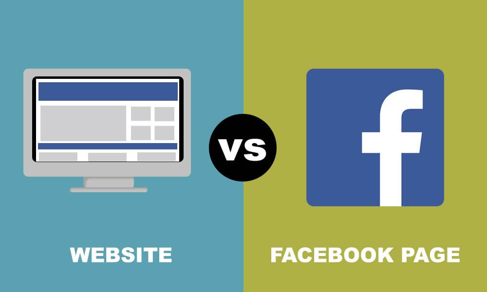Página de Facebook vs Página Web